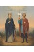 Икона Константин и Екатерина равноапостольные (копия старинной), арт ОПИ-2098