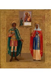 Икона Ольга княгиня и Андрей Стратилат (копия старинной), арт ОПИ-2108