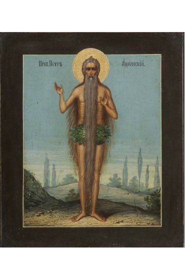 Икона Петр Афонский (копия старинной), арт ОПИ-2111