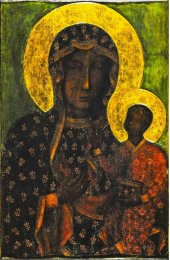 Икона Богоматерь Ченстоховская (копия старинной), арт ОПИ-689