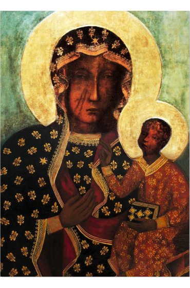 Икона Богородица Ченстоховская (копия старинной), арт ОПИ-693