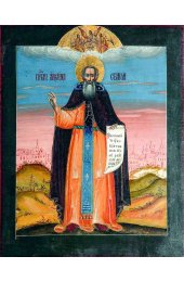 Икона Александр Свирский (копия иконы 18 века), арт ОПИ-763