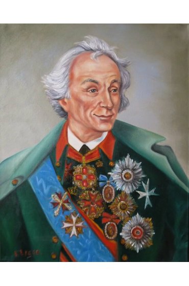 Икона Александр Суворов (портрет на дереве), арт ОПИ-772