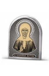 Икона Матрона Московская серебряная, арт прИ-140