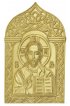 Икона Господь Вседержитель золочение серебро 925 проба, арт АЛМи-24