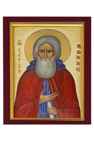 Икона Сергий Радонежкский 145 на 195 мм, арт АЛМи-44
