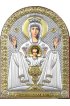 Икона Божья Матерь Неупиваемая Чаша серебряная с позолотой, арт БЧ-103