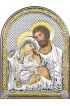 Икона Святое Семейство серебряная с позолотой, арт БЧ-127