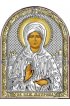 Икона Матрона Московская Блаженная серебряная с позолотой, арт БЧ-183