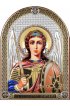 Икона Архангел Михаил серебряная с позолотой и цветной эмалью, арт БЧ-185