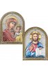 Венчальная пара икон Спаситель и Казанская Божья Матерь, арт БЧ-021