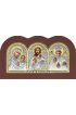 Икона Спаси и Сохрани триптих серебряная с позолотой, арт БЧ-214