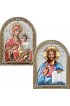 Венчальная пара икон Спаситель и Скоропослушница Божья Матерь, арт БЧ-033