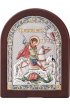 Икона Георгий Победоносец серебро цветная эмаль 15*20, арт БЧ-1008