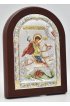 Икона Георгий Победоносец серебро цветная эмаль 15*20, арт БЧ-1008