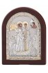 Икона Петр и Феврония серебро с позолотой 17,5*22,5, арт БЧ-1004