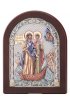 Икона Петр и Феврония серебро цветная эмаль 12*16, арт БЧ-1003