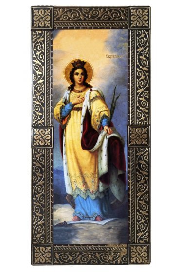 Икона Святая Екатерина ростовая мерная, арт БИК-010