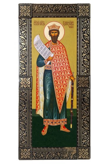 Икона Вячеслав Чешский ростовая мерная, арт БИК-054