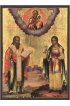 Икона Икона Георгий Великомученик, Николай Святитель, Параскева Мученица, арт MSM-3436