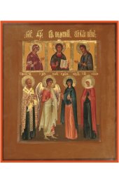 Икона Николай Святитель, Ангел Хранитель, Мария Магдалина, Калерия, арт MSM-3469