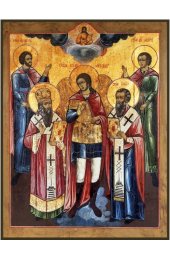 Икона Архангел Михаил, Флор и Лавр, Модест Иерусалимский, Власий, арт MSM-3512
