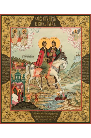 Икона Борис и Глеб благоверные, арт MSM-4455