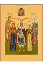 Икона Собор Святых, Артемий, София, Александр, Анна, Наталия арт MSM-4637