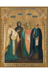 Икона Спиридон, Пелагия, Параскева Пятница, Сергий Радонежский, арт MSM-4668