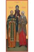Икона Иоанн Кронштадтский Серафим Вырицкий Ксения Петербургская 12,7 на 24,7 см ковчег, арт MSM-6644r