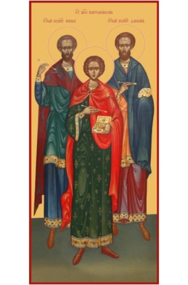Икона Косьма, Дамиан, Пантелеймон, арт MSM-6645