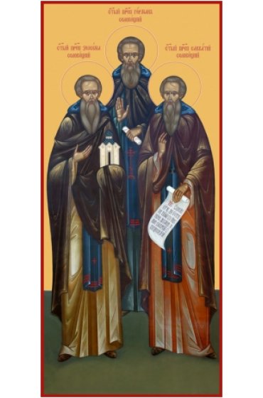 Икона Зосима, Савватий и Герман Соловецкие, арт MSM-6646