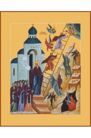 Икона Лествица Иоанна Лествичника, арт MSM-6689