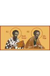 Икона Петр апостол и Василий Великий святитель, арт R-MSM-4467