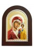 Икона Божья Матерь Казанская в серебряном окладе, арт ДВ-004