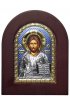 Икона Спаситель в серебряном окладе, арт ДВ-020