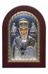 Икона Николай Чудотворец в серебряном окладе, арт ДВ-028