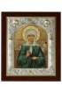 Икона Матрона Московская в серебряном окладе 17*14 см арт ДВ-051