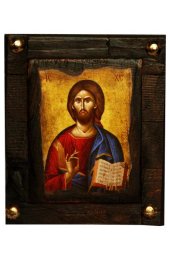 Икона Спаситель под старину 12*10 см арт ДВ-064