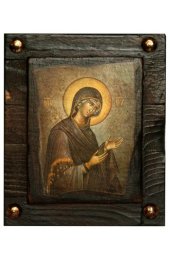 Икона Божья Матерь Деисусная под старину 12*10 см арт ДВ-065