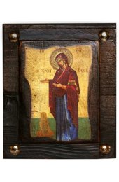 Икона Божья Матерь Геронтисса под старину 12*10 см арт ДВ-069
