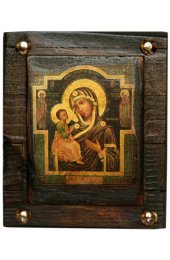 Икона Божья Матерь Иерусалимская под старину 12*10 см арт ДВ-072