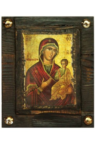 Икона Божья Матерь Надежда всех уповающих под старину 12*10 см арт ДВ-073