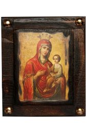 Икона Божья Матерь Скоропослушница под старину 12*10 см арт ДВ-077