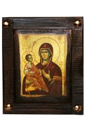 Икона Божья Матерь Троеручица под старину 12*10 см арт ДВ-078