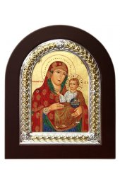 Икона Божья Матерь Иерусалимская в серебряном окладе 26*20 см см арт ДВ-089