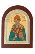 Икона Спиридон Тримифунтский в серебряном окладе 9,5*7,5 см см арт ДВ-092