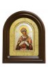 Икона Божья Матерь Семистрельная в киоте с эмалью 34*28,5 см арт ДВ-103