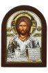Икона Спаситель 6*4 см в серебряном окладе арт ДВ-124