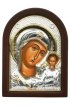 Икона Божья Матерь Казанская 6*4 см в серебряном окладе арт ДВ-127